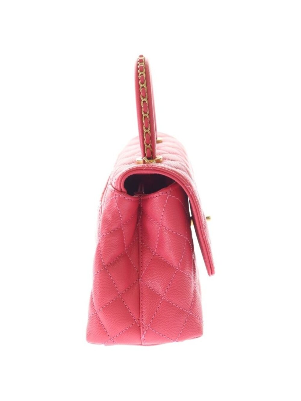Chanel Herehandle 2-Way Mini Shoulder Bag Pink Caviar Leather Gold - Picture 3 of 9